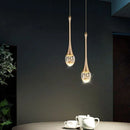 GobekUsa Bubble Crystal Chandelier Hanging Lamp: Modern LED Pendant Lights for Home Decor