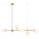 GobekUsa Glass Ball LED Pendant Light in Golden Finish for Modern Home Decor.