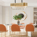 GobekUsa Gold Crystal LED Chandelier: Modern Luxe Lighting Fixture for Home Decor