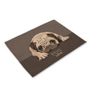 GobekUsa Cute Dog Linen Dining Mats Coasters 42*32cm Home Decor