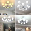 GobekUsa Glass Ball LED Ceiling Chandelier for Modern Living Room and Bedroom