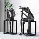 GobekUsa Abstract Thinkers Sculpture: Decorative Figurines for Home Furnishings