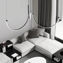 GobekUsa Copper Chandelier: Nordic Minimalist Lines Pendant Light for Living Room Decor