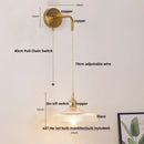 GobekUsa LED Wall Lights Bar Bedroom Study Clear Glass Bedside Lamp Modern Stair Light Fixtures