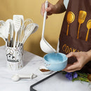 GobekUsa 18Pcs Silicone Kitchen Utensils Turner Spatula Measuring Spoon Cooking Tool Set