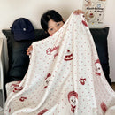 GobekUsa Double-Sided Thin Velvet Printed Blanket for Adults - Spring Autumn Bedding & Sofa Decor