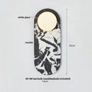 GobekUsa Glass Globe LED Wall Lamp: Modern Nordic Stone Bathroom Mirror Light