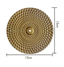 GobekUsa Geometric Golden Metal Wall Hanging Round Ornaments - Room Decoration Accessories
