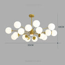 GobekUsa Glass Ball Pendant Lights Modern Nordic Chandelier LED Living Room Decor