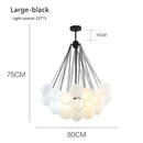 GobekUsa Glass Ball LED Chandelier Pendant - Modern Hanging Light Fixture for Dining Room