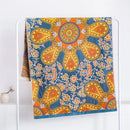 GobekUsa Cotton Bath Towel - Boho Floral Design - Absorbent & Quick Dry - Large Size 80x160cm
