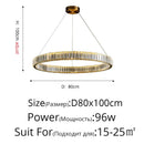 GobekUsa Crystal LED Ceiling Chandeliers: Modern Living Room Dining Room Pendant Lamp