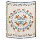 GobekUsa Beach Blanket Sofa Cover - American Country Plaid Blanket - Cotton Tassel Throw Tapestry