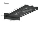 GobekUsa LED Waterfall Shower Head 54*22CM Square Wall Mount Bathroom Faucet