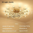 GobekUsa Crystal Ceiling Chandelier LED Light Fixture for Living Room Bedroom Kitchen