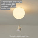 GobekUsa Bear Pendant Light: Kids Bedroom Chandelier LED Balloon Ceiling Lamp