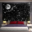 GobekUsa Black & White Stars Mandala Tapestry - Home Decor