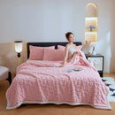 GobekUsa Cozy Lamb Wool Blanket: Double-Sided, Thick Coral Fleece, Skin-Friendly & Warm