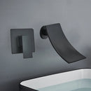 GobekUsa Gold Waterfall Wall Mount Faucet for Bathroom Basin Mixer Tap