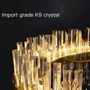 GobekUsa Crystal Round Ceiling Chandelier: Luxe Nordic Living Room Dining Room Pendant Light
