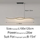 GobekUsa LED Pendant Chandelier: Modern Nordic Strip Light for Dining, Kitchen, Office, Coffee Room