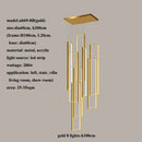 GobekUsa LED Rectangle Staircase Chandelier Pendant Lighting for Modern Living Room Decor