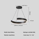 GobekUsa Black LED Chandelier Pendant Light for Foyer Stairs Bar, Minimalist Indoor Hanging Lamp