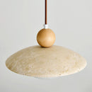GobekUsa LED Pendant Lamp White Glass Wire Adjustable Travertine Hanging Lights