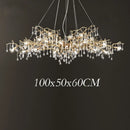 GobekUsa Gold Crystal Chandelier: Modern LED Luxury Lighting for Living Room Villa