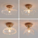 GobekUsa Glass Wood LED Ceiling Light Modern Ceiling Lamp