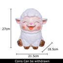 GobekUsa Little Lamb Child Savings Jar Piggy Bank Aesthetic Desk Ornament Sculpture