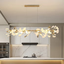 GobekUsa Ginkgo Leaf Pendant Chandelier for Nordic Romantic Living Room Decor