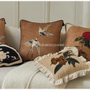 GobekUsa Luxe Oriental Floral Decorative Pillow Case: Traditional Elegance for Sofa Bed