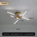 GobekUsa Black LED Ceiling Chandelier for Nordic Modern Home Decor