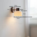 GobekUsa LED Wall Lamp Clear Glass Walnut Wood Up Down Rotate Wall Light