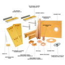 The Original™ Deluxe 48" x 48" Shower Conversion Kit with Orange Waterproof Board