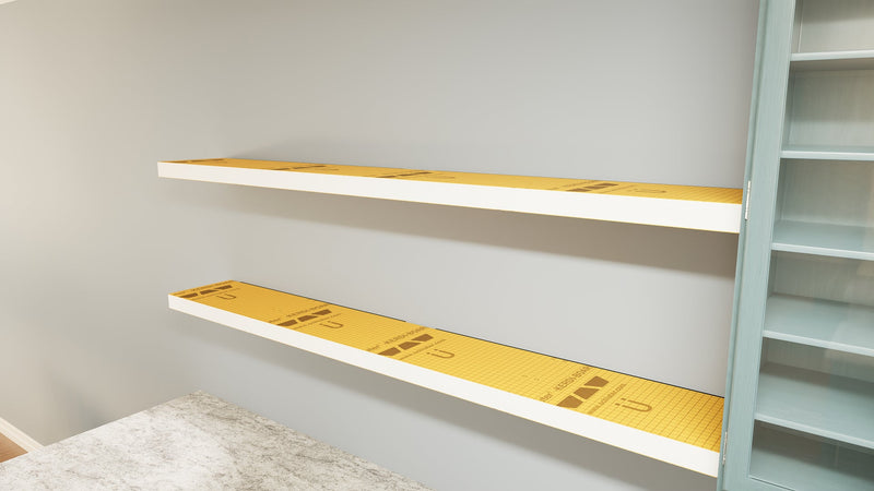 Ready-to-Tile Free Floating Shelf with Orange XPS Waterproof Board