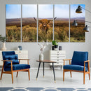 Scottish Highland Cow Cattle Art Canvas Print Farmhouse Wall