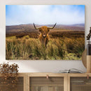 Scottish Highland Cow Cattle Art Canvas Print Farmhouse Wall