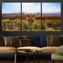 Scottish Highland Cow Cattle Art Canvas Print Farmhouse Wall by MyGreatCanvas | Canvas Wall Art Prints | Photo Prints & Wall Decor