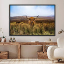 Scottish Highland Cow Cattle Art Canvas Print Farmhouse Wall