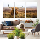 Scottish Highland Cow Cattle Art Print Farmhouse Wall Art
