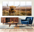Scottish Highland Cow Cattle Art Print Farmhouse Wall Art