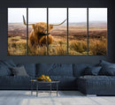 Scottish Highland Cow Cattle Art Print Farmhouse Wall Art