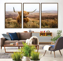 Scottish Highland Cow Cattle Art Print Farmhouse Wall Art