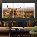 Scottish Highland Cow Cattle Art Print Farmhouse Wall Art