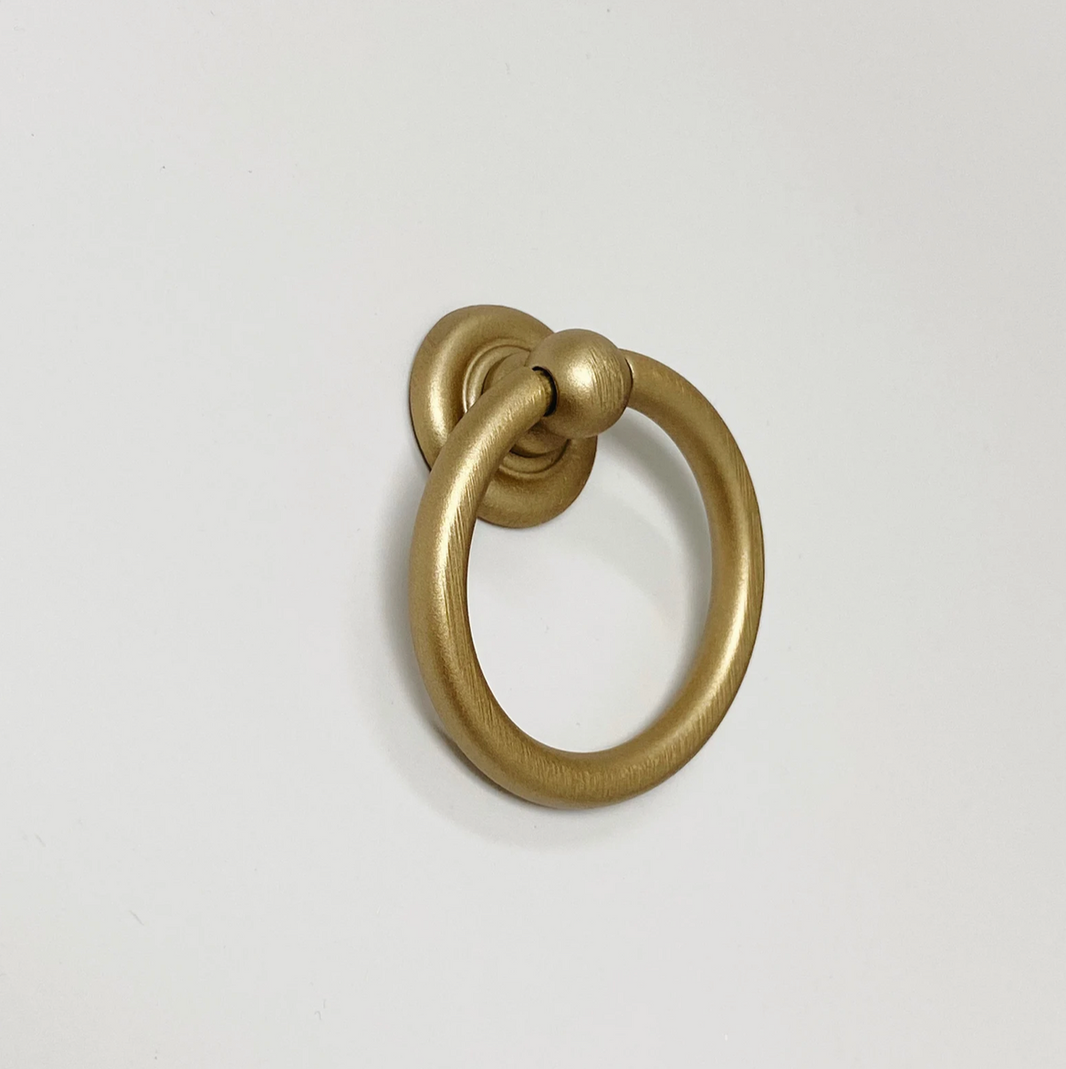 Round "Capri" Brushed Gold Cup Drawer Pull, Ring Pull or Cabinet Knob, photo 7 of 9