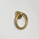 Round "Capri" Brushed Gold Cup Drawer Pull, Ring Pull or Cabinet Knob