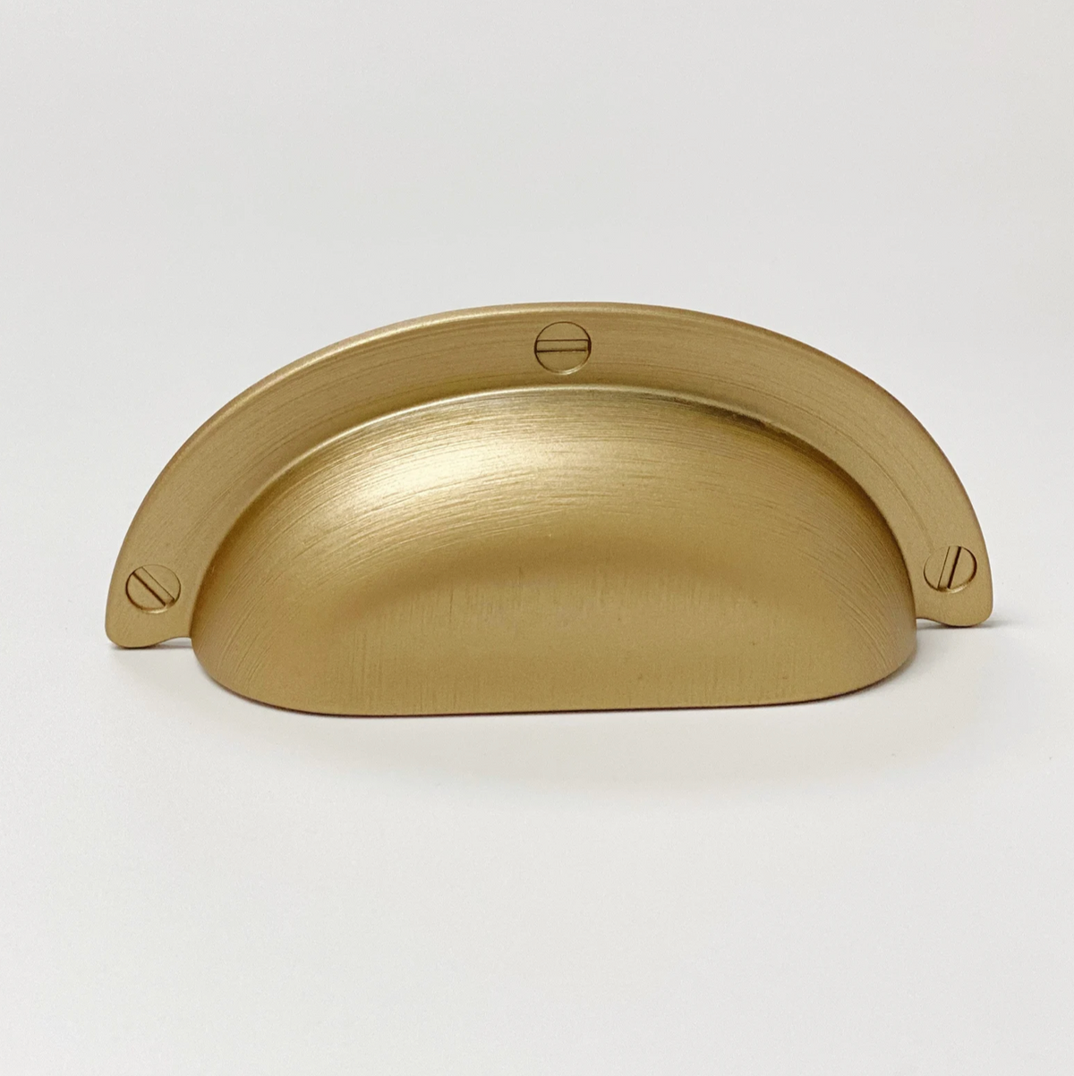 Round "Capri" Brushed Gold Cup Drawer Pull, Ring Pull or Cabinet Knob, photo 8 of 9