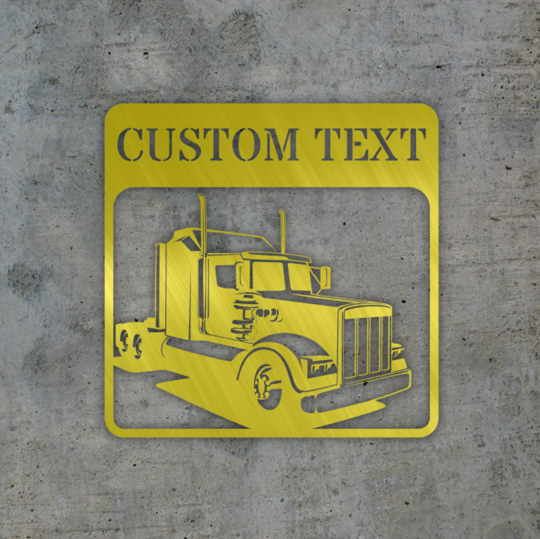Semi Truck Monogram V5